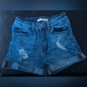 KanCan Distressed Jean Shorts